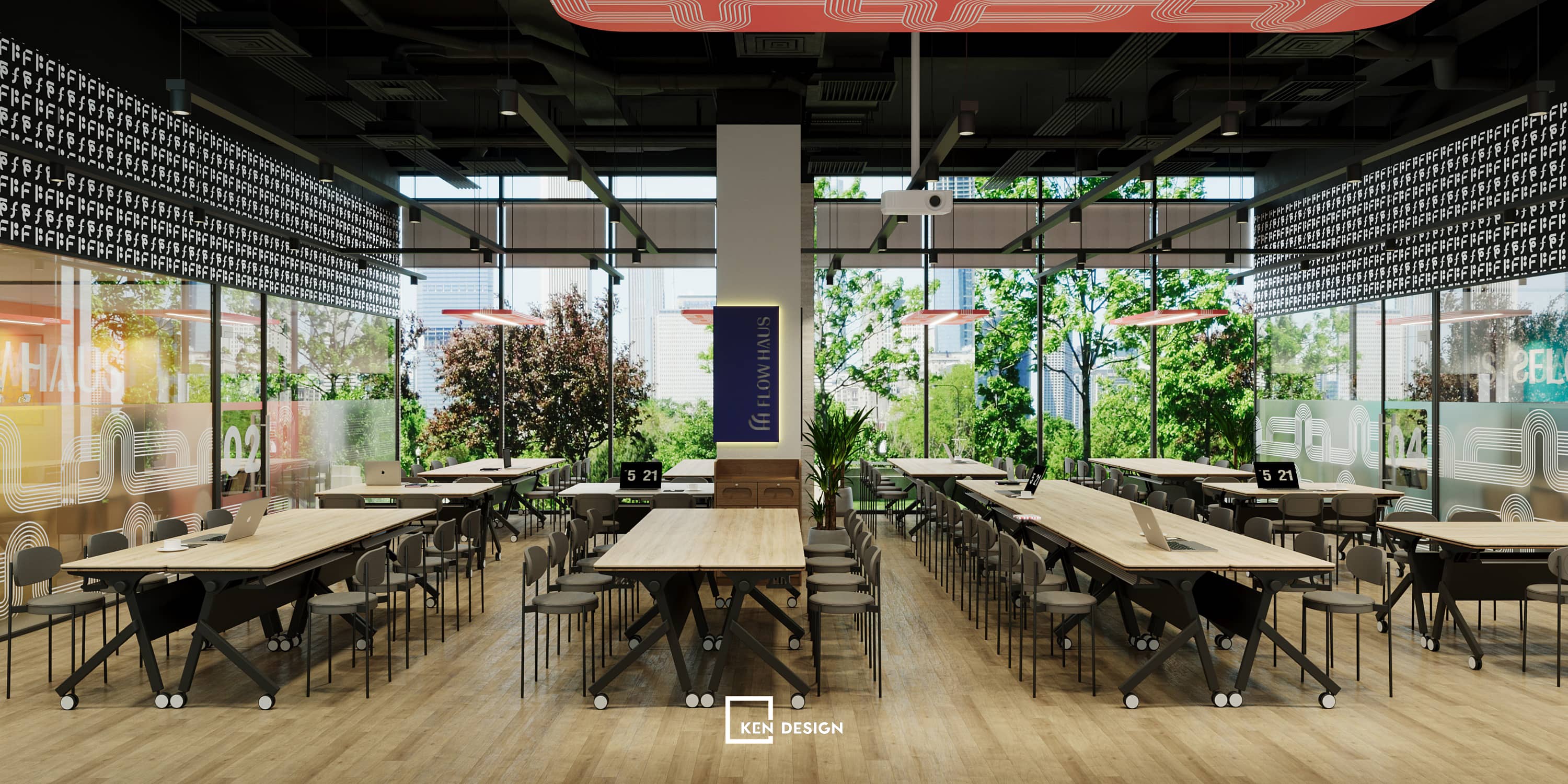 Thiết kế mở rộng quy mô quán cafe coworking Flow Haus